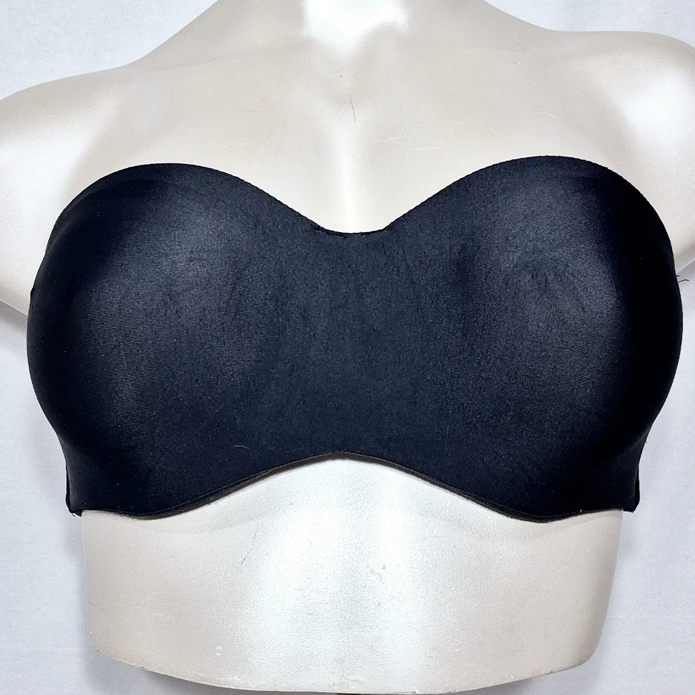 36C Lilyette‎ 939 Tailored Strapless Underwire Bra Black